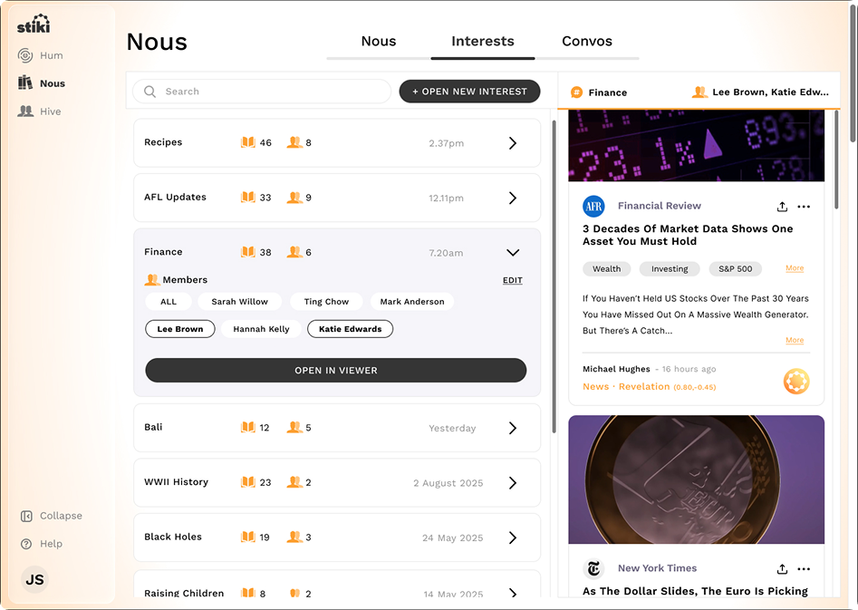 the Nous — Your tool for managing the flow of information